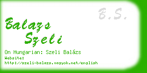 balazs szeli business card