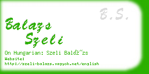 balazs szeli business card